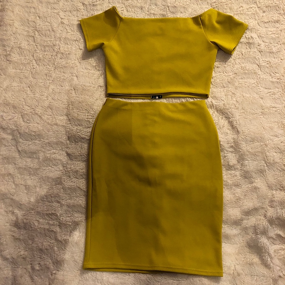 Missguided Two Piece Set - Yellow